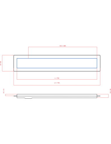 Duschrinne Wiper 700 Mm Premium Pure. . . 
