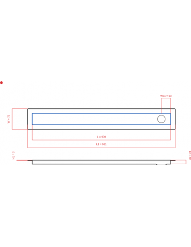 Duschrinne Wiper 900 Mm MCR Pure. . . 
