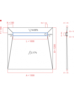 Showerbase Wiper 4 Way 1300. . . 