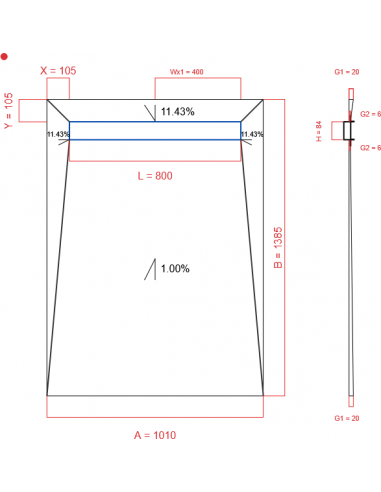 Showerlay Wiper 4 Way 1010 X 1385 Mm. . . 
