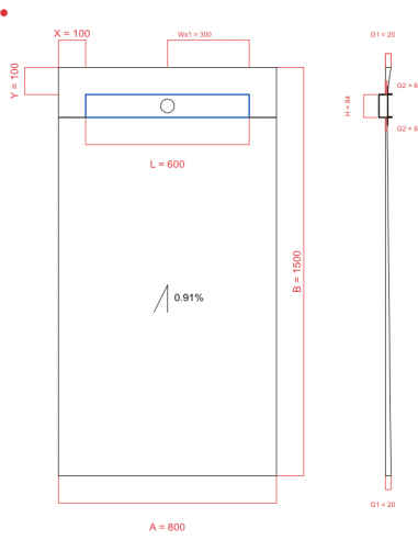 Showerlay Wiper 1 Way 800 X 1500 Mm. . . 