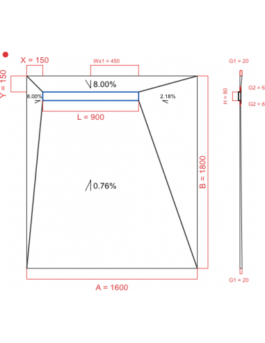 Showerlay Wiper 4 Way 1600 X 1800 Mm. . . 