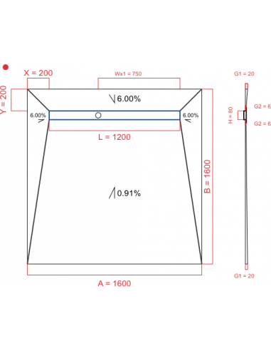 Showerlay Wiper 4 Way 1600 X 1600 Mm. . . 