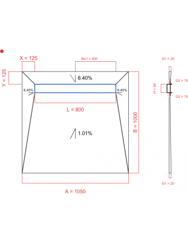 Showerlay Wiper 4 Way 1050 X 1000 Mm. . . 