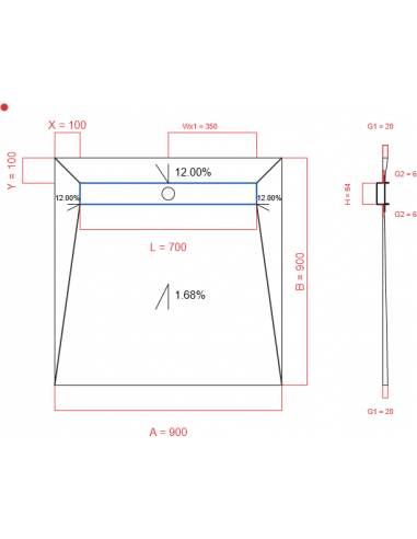 Showerlay Wiper 4 Way 900 X 900 Mm. . . 