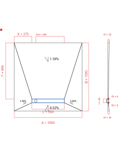 Showerlay Wiper 4 Way 1050. . . 