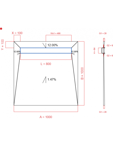 Showerlay Wiper 4 Way 1000 X 1000 Mm. . . 