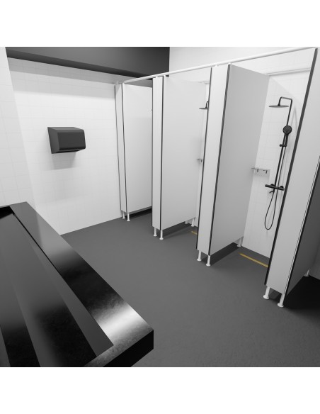 Gemeinschaftsduschbereich Mit Brass Reversible Ablauf Und Duschen