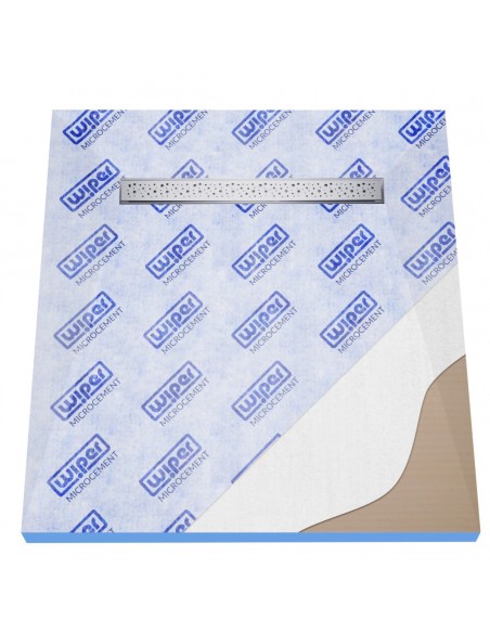 Mikrozement - Nassraum - Set: Duschwanne Mit Geruchsverschluss Und Ablaufabdeckung Mistral