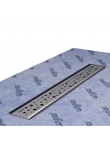 Gesamtansicht Des Silver Mistral Ablaufs, Eingelassen In Nassraumwanne Auf Abdichtungsbahn