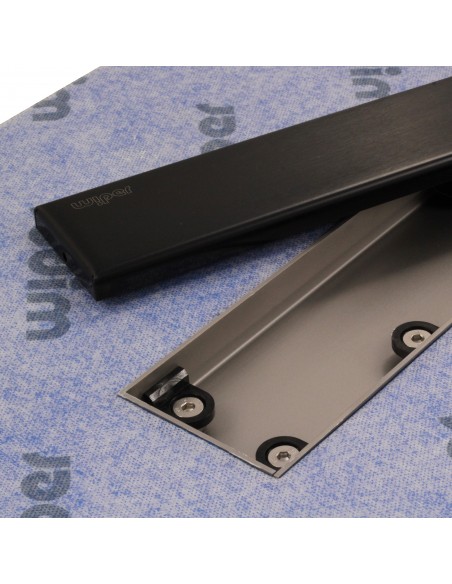 Black Reversible Ablaufabdeckung Abgehoben – Ablaufkörper Mit Gummidichtung Und Befestigungsschrauben – 