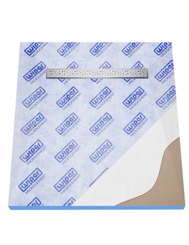 Mikrozement - Nassraum - Set: Duschwanne Mit Geruchsverschluss Und Ablaufabdeckung Mistral