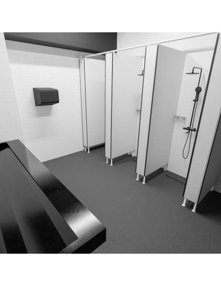 Gemeinschaftsduschbereich Mit Black Zonda Ablauf Und Duschen