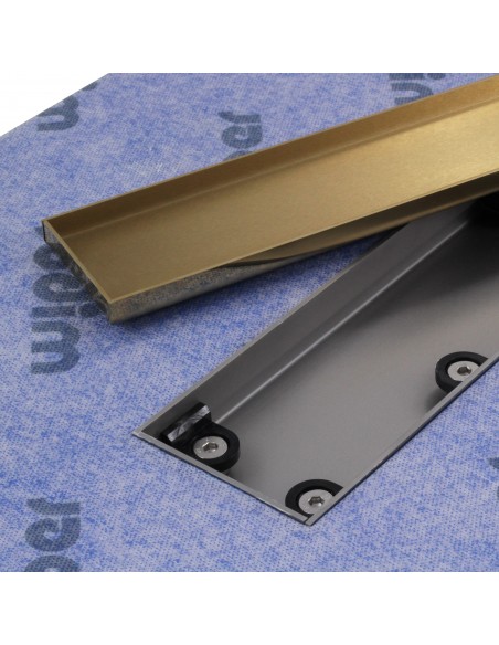 Gold Reversible Ablaufabdeckung Abgehoben – Ablaufkörper Mit Gummidichtung Und Befestigungsschrauben – 