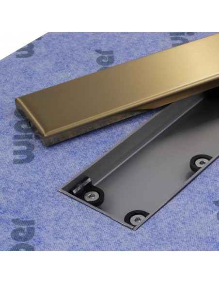 Gold Reversible Ablaufabdeckung Abgehoben – Ablaufkörper Mit Gummidichtung Und Befestigungsschrauben – 