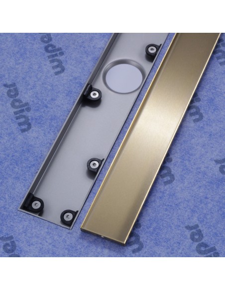 Gold Pure Ablaufabdeckung Entfernt – Ablaufkörper Mit Zentralem Auslassloch Und Befestigungsschrauben