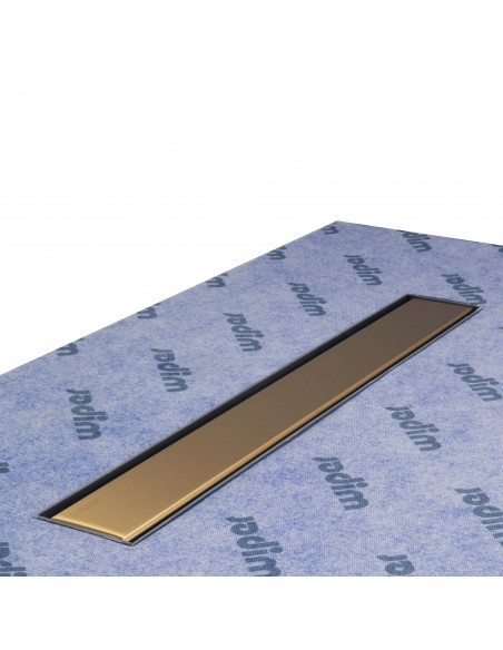 Gesamtansicht Des Gold Ponente Ablaufs, Eingelassen In Nassraumwanne Auf Abdichtungsbahn