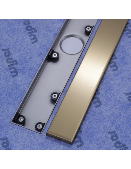 Gold Ponente Ablaufabdeckung Entfernt – Ablaufkörper Mit Zentralem Auslassloch Und Befestigungsschrauben