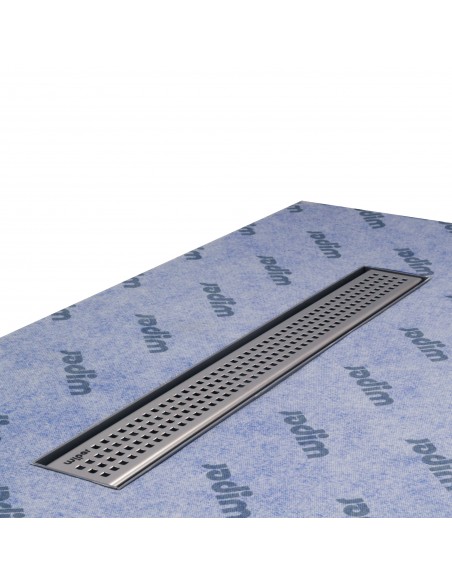 Gesamtansicht Des Silver Sirocco Ablaufs, Eingelassen In Nassraumwanne Auf Abdichtungsbahn