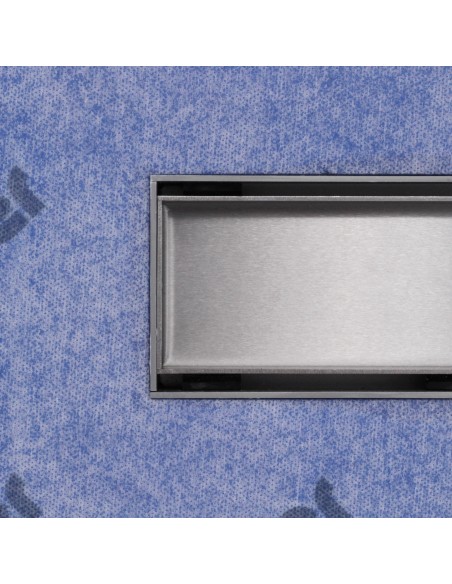 Draufsicht Der Silver Pure Ablaufabdeckung Auf Der Abdichtungsbahn