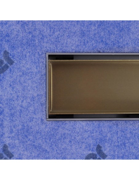 Draufsicht Der Gold Pure Ablaufabdeckung Auf Der Abdichtungsbahn