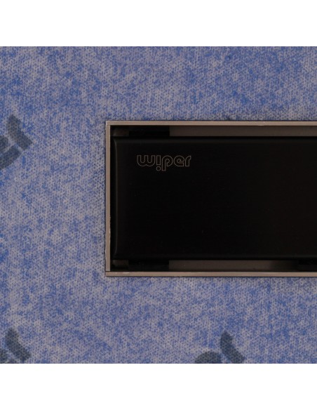 Draufsicht Der Black Ponente Ablaufabdeckung Auf Der Abdichtungsbahn