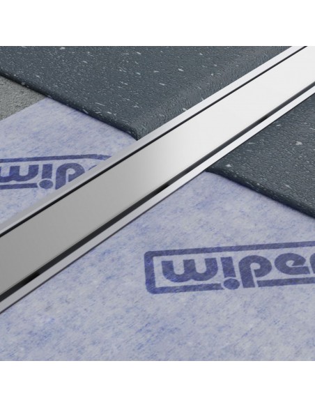 Ponente Linearablaufabdeckung Auf Duschwanne Während Der Montage, Auf Abdichtungsbahn