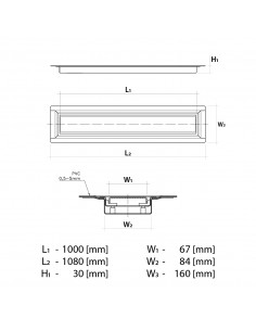 Wiper Drain VF 100 Vinyl - Boden - Nassraum - Set: Duschwanne Mit Geruchsverschluss Und Ponente Abdeckung 2