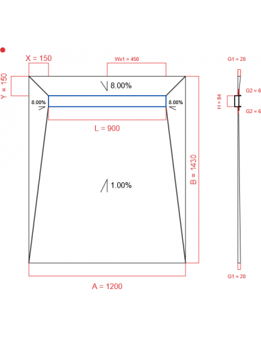 Showerlay Wiper 4 Way 1200 X 1430 Mm. . . 