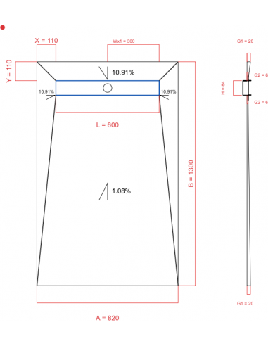 Showerlay Wiper 4 Way 820 X 1300 Mm. . . 