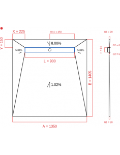 Showerlay Wiper 4 Way 1350. . . 