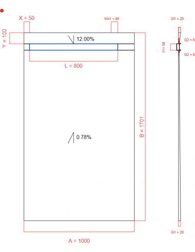 Showerlay Wiper 2 Way 1000 X 1701 Mm. . . 