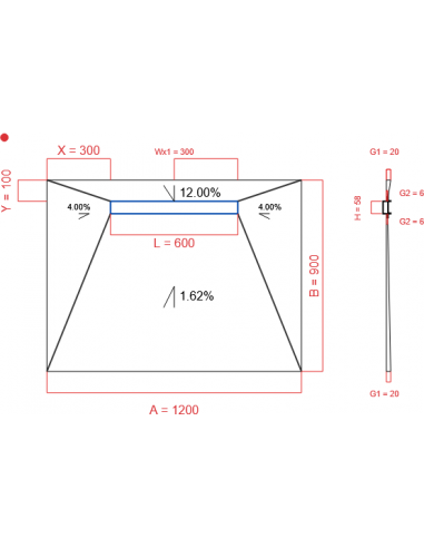 Showerlay Wiper 4 Way 1200 X 900 Mm. . . 