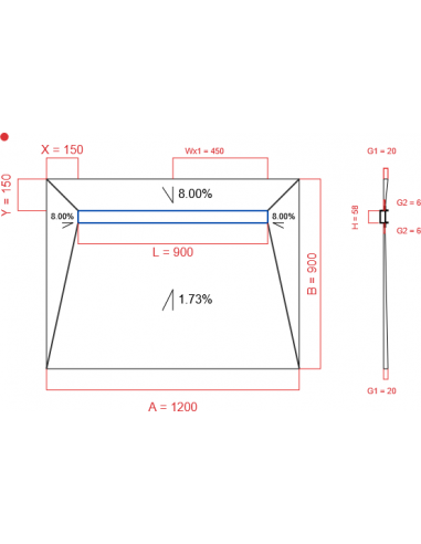 Showerlay Wiper 4 Way 1200 X 900 Mm. . . 